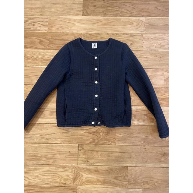 PETIT BATEAU(プチバトー)のプチバトー　キルティングカーディガン　8ans128㎝ キッズ/ベビー/マタニティのキッズ服女の子用(90cm~)(カーディガン)の商品写真