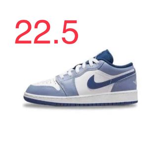 ナイキ(NIKE)のNike GS Air Jordan1 Low White Steel Blue(スニーカー)