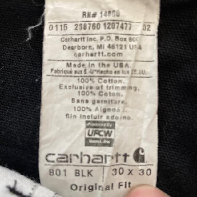 carhartt(カーハート)のぽちち様専用 カーハート ペインターパンツ 黒  30×30 メンズのパンツ(ペインターパンツ)の商品写真