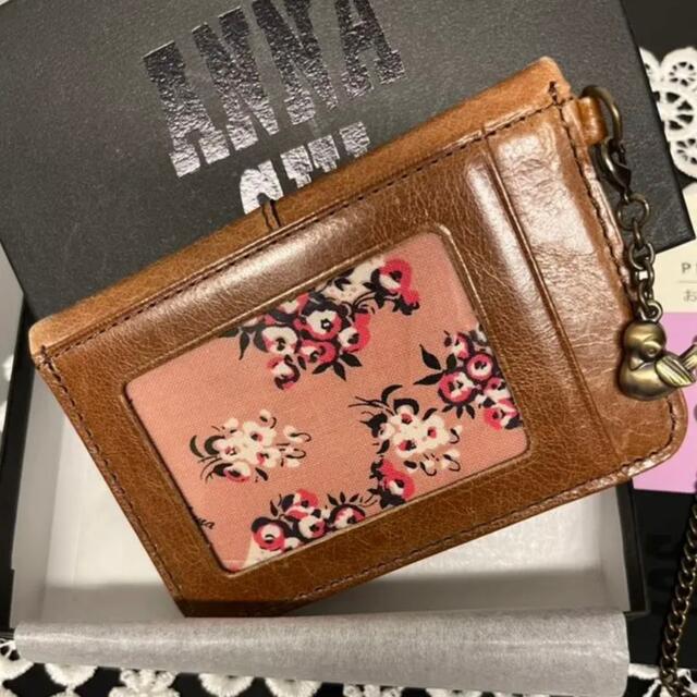 ANNA SUI(アナスイ)のANNA SUI アナスイ パスケース ローズガーデン キャメル 小鳥 牛革 レディースのファッション小物(パスケース/IDカードホルダー)の商品写真