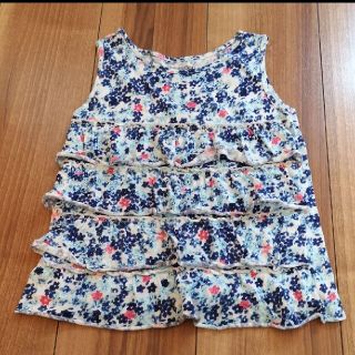 ベビーギャップ(babyGAP)のGAP　トップス　ノースリーブ　フリル　花柄　110(Tシャツ/カットソー)