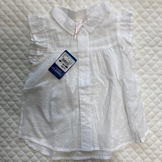 ニシマツヤ(西松屋)の西松屋　白半袖ブラウス　サイズ95(Tシャツ/カットソー)