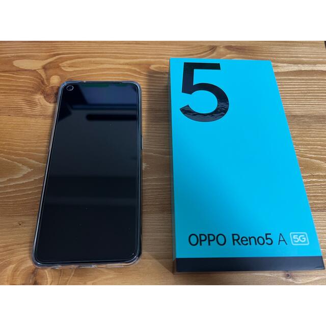 40000mAhメモリ容量OPPO RENO5 A NA SIMフリー スマートフォン シルバーブラック