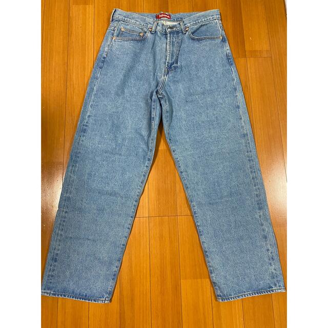 カラーウォッシュドインディゴsupreme baggy jean 32