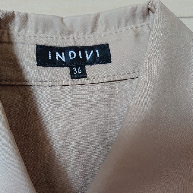 INDIVI(インディヴィ)のインディヴィ シャツワンピース レディースのワンピース(ひざ丈ワンピース)の商品写真