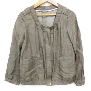 ユナイテッドアローズグリーンレーベルリラクシング(UNITED ARROWS green label relaxing)のグリーンレーベルリラクシング ノーカラージャケット ブルゾン F カーキ /FF(ブルゾン)