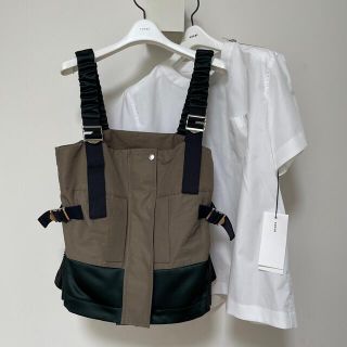 サカイ(sacai)の【新品】2022sacai シャツ&ベストセット(Tシャツ(半袖/袖なし))