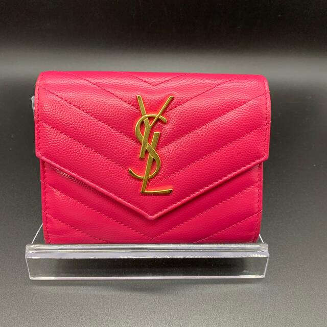 サンローランパリ YSL カサンドラ コンパクトウォレット 三つ折り財布