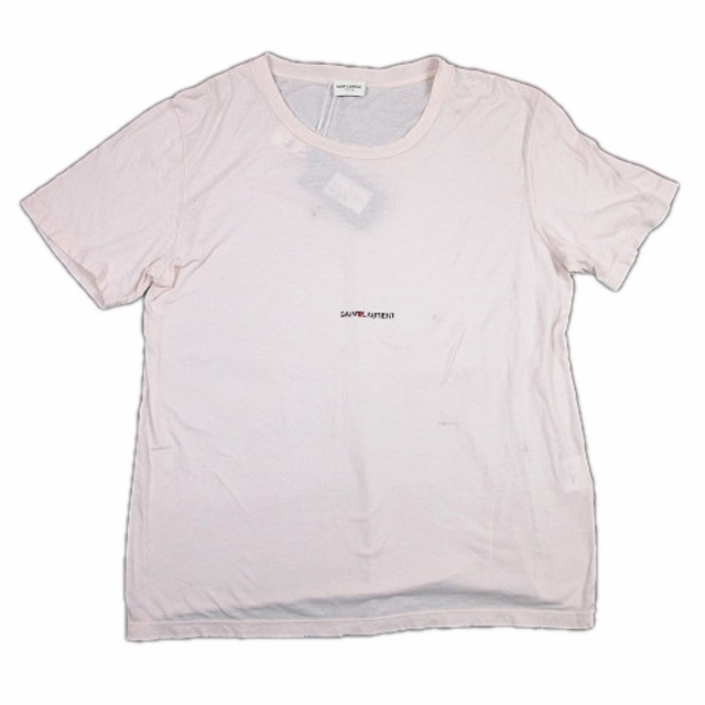 超熱 パリ サンローラン 17SS プリント ロゴ Tシャツ オーバーサイズ Tシャツ+カットソー(半袖+袖なし)