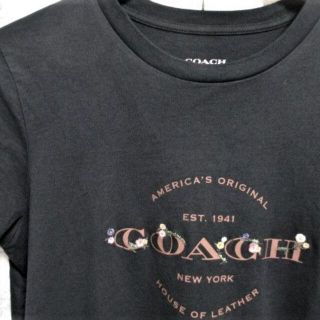 COACH コーチ Tシャツ モノグラムポッケ グレー XS 新品未使用