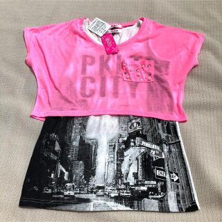 ピンクラテ(PINK-latte)の150cm  ピンクラテ　女の子トップス　二枚セット　新品　上代3500(Tシャツ/カットソー)