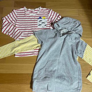 ブランシェス(Branshes)のチョコパイ様専用　　最終値下げブランシェス3way パーカーセット130(Tシャツ/カットソー)