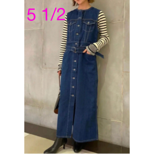 新しいコレクション Spic&Span FiveandHalf(5 マキシ丈 1/2)ジレデニム 新しいコレクション Spic&Span FiveandHalf(5 マキシ丈 1/2)ジレデニム