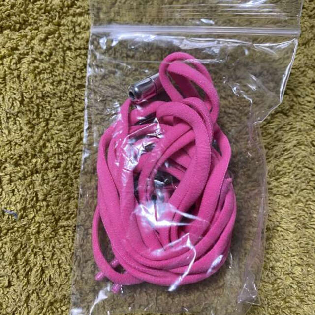 ピンク　桃色　結ばない　ほどけない　靴紐　シルバーカプセル　　シューレスロック　 レディースのレッグウェア(その他)の商品写真