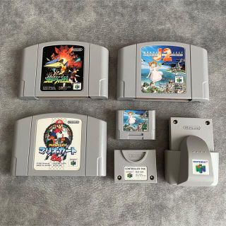 ニンテンドウ64(NINTENDO 64)のニンテンドー64 ソフト3種＋振動パック(その他)