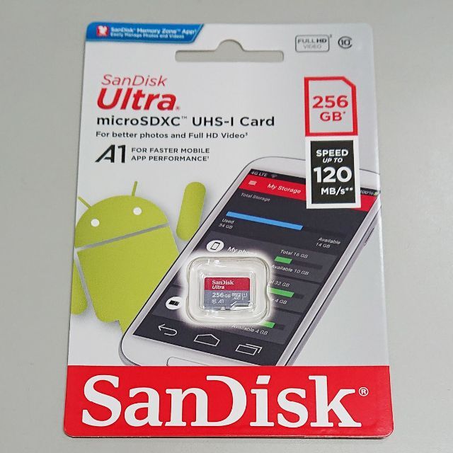 microSD SDXC 256GB SanDisk 120MB 超高速 ’1