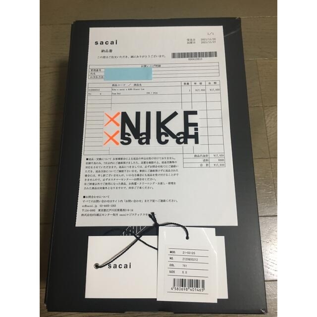 NIKE(ナイキ)のKAWS × sacai × Nike Blazer Low Team Red メンズの靴/シューズ(スニーカー)の商品写真