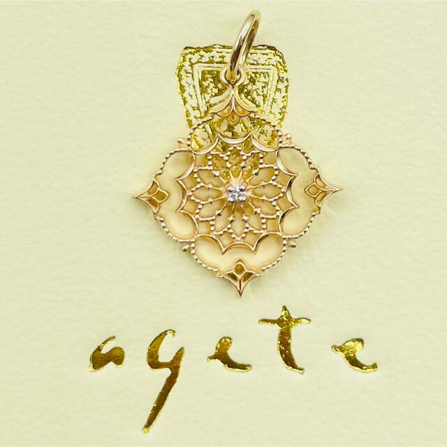 高評価なギフト agete K10 ダイヤ ネックレスチャーム アガット