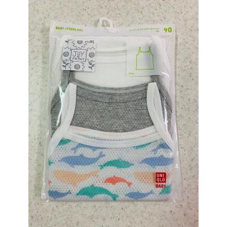 ユニクロ(UNIQLO)の【新品】 コットンメッシュキャミソール3P 90(下着)