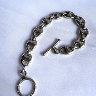 vintage メキシコ製 SILVER925 アンカーチェーン ブレスレットの通販