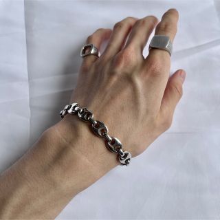 vintage メキシコ製 SILVER925 アンカーチェーン ブレスレットの