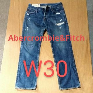 アバクロンビーアンドフィッチ(Abercrombie&Fitch)の23 アバクロ W30 ダメージ デニム ジーンズ ジーパン(デニム/ジーンズ)