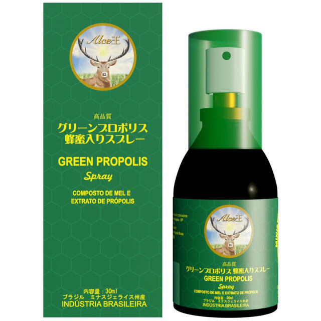 ALCE王グリーンプロポリス蜂蜜入りスプレー  内容量30ml　 食品/飲料/酒の健康食品(その他)の商品写真