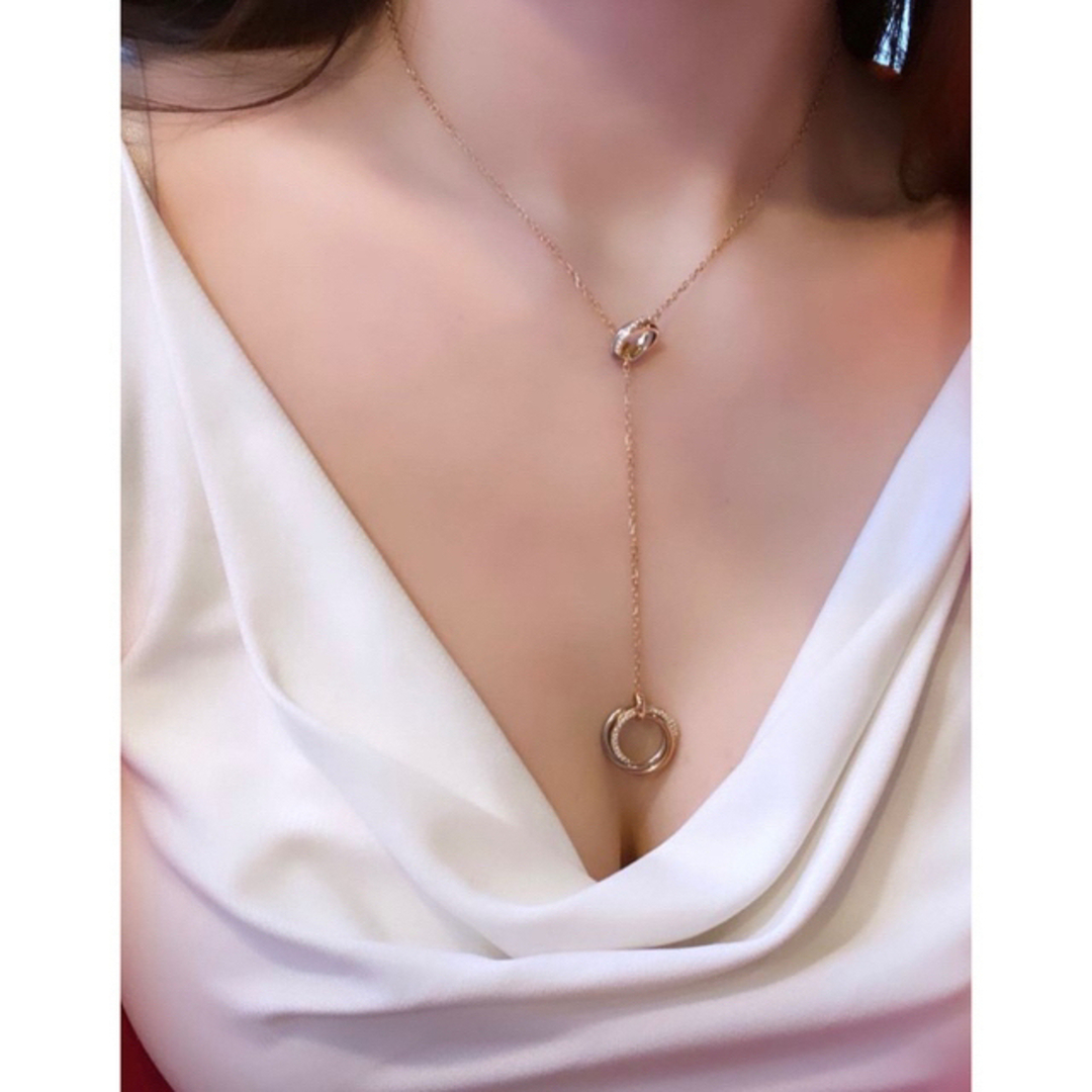 レア品定価104万円以上‼︎美品Cartierトリニティネックレス♡ダイヤ付 レア品定価104万円以上‼︎美品Cartierトリニティネックレス♡ダイヤ付