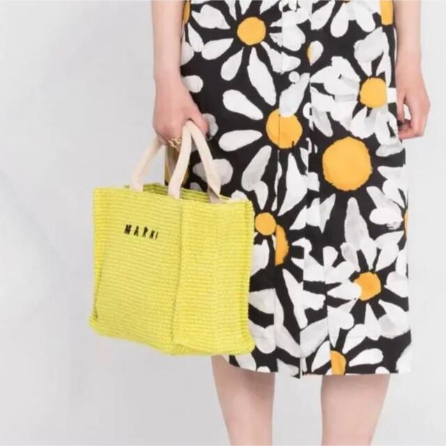 新品未使用！送料込み★MARNI★ラフィア製 スモールトートバッグ