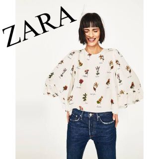 ザラ(ZARA)の美品　ZARA ザラ　花柄　シャツ　ブラウス　春　人気　完売(シャツ/ブラウス(長袖/七分))