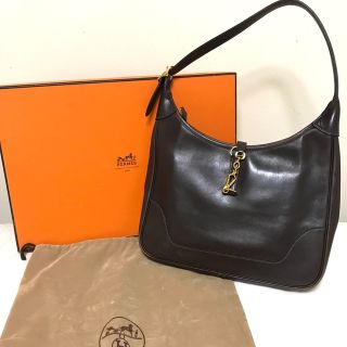 エルメス(Hermes)のエルメス トリム31 ブラウン ヴォースイフト ヴィンテージ　お箱 保存袋(ショルダーバッグ)