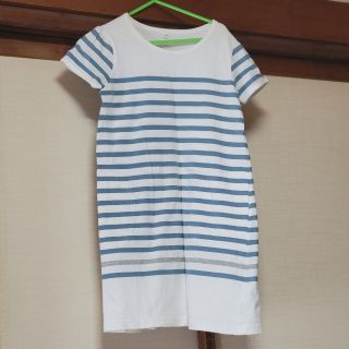 ムジルシリョウヒン(MUJI (無印良品))のボーダー チュニック 130size(Tシャツ/カットソー)