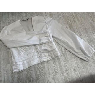 ザラ(ZARA)のZARA ショートトップスシャツ(シャツ/ブラウス(半袖/袖なし))