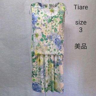 ティアラ(tiara)のセール❗Tiara　ティアラ　膝丈ノースリーブワンピース　ノースリーブチュニック(チュニック)