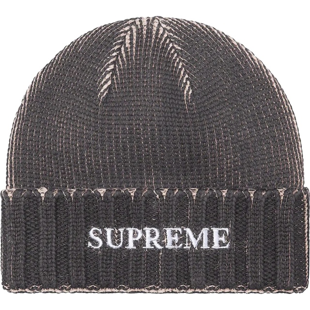 Supreme Overprint Beanie ビーニー ブラック-