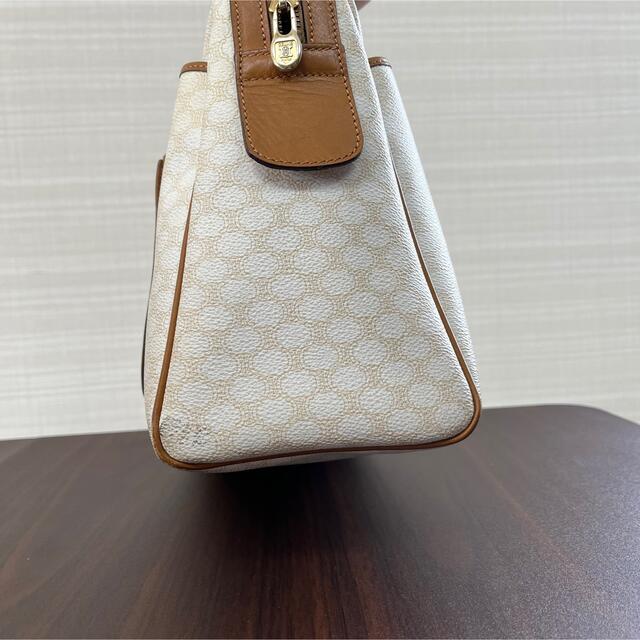 CELINE - オールドセリーヌミニボストンバック 白 マカダムの CELINE - オールドセリーヌミニボストンバック 白 マカダムの