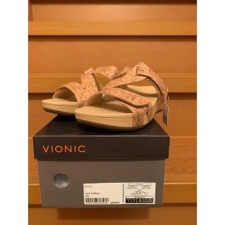 新品未使用 VIONIC レディース サンダル ゴールド コルク 24cm(サンダル)