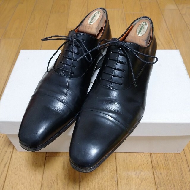 Santoni ストレートチップ 5.5 黒 サントーニ キャップトゥ ブラック