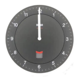 ブラウン(BRAUN)のブラウン　BRAUN 電波掛け時計　文字盤　黒色　新品 壁掛け時計(掛時計/柱時計)