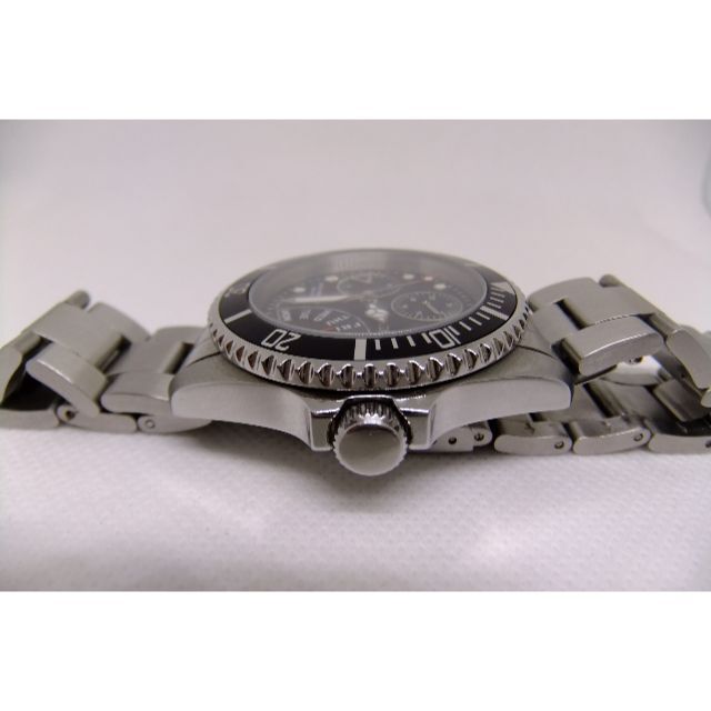 ELGIN(エルジン)のーーー商談ーーーELGIN（エルジン）レトログラード（ブラック）ウォッチ　腕時計 メンズの時計(腕時計(アナログ))の商品写真