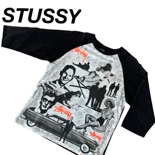 ステューシー(STUSSY)のSTUSSY 七分袖　グラフィックプリント　ラグランTシャツ(Tシャツ/カットソー(七分/長袖))