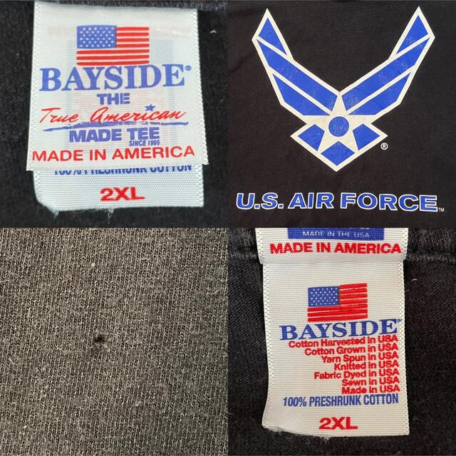 BAY SIDE(ベイサイド)の【BAYSIDE】USA製 AIR FORCE Tシャツ XXL US古着 メンズのトップス(Tシャツ/カットソー(半袖/袖なし))の商品写真