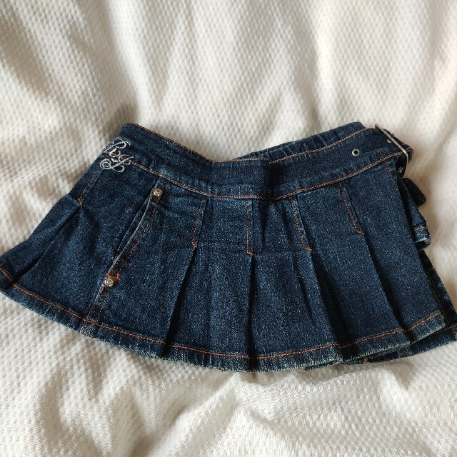 RONI(ロニィ)のvintage RONI JEANS インナーパンツ付きスカートSM キッズ/ベビー/マタニティのキッズ服女の子用(90cm~)(スカート)の商品写真