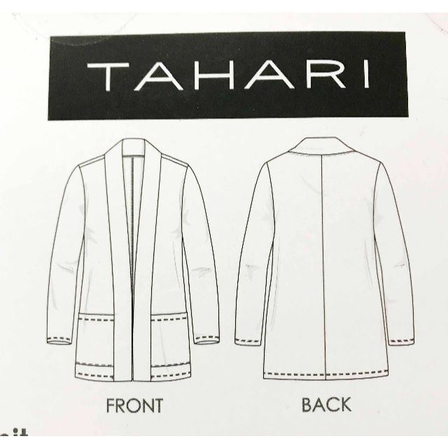 コストコ(コストコ)の新品 M ★ コストコ TAHARI ロング カーディガン ベージュ 薄手 長袖 レディースのトップス(カーディガン)の商品写真