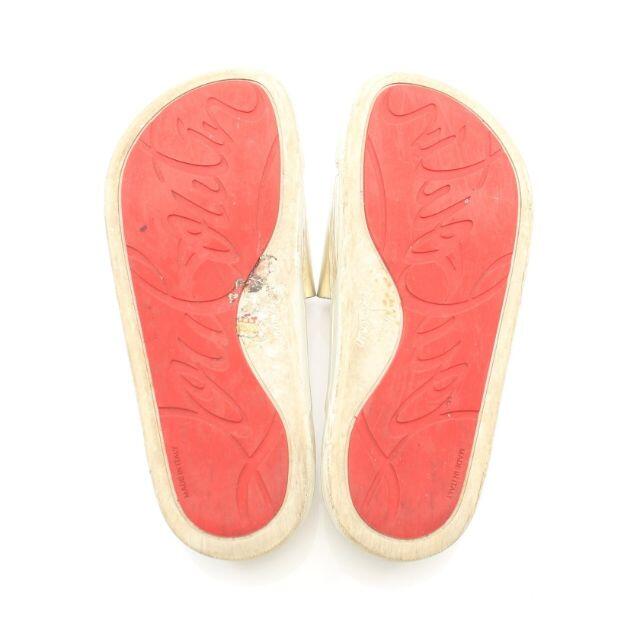 Christian Louboutin(クリスチャンルブタン)のルブタン POOL BEAU FLAT サンダル ラバー レザー ホワイト レディースの靴/シューズ(サンダル)の商品写真