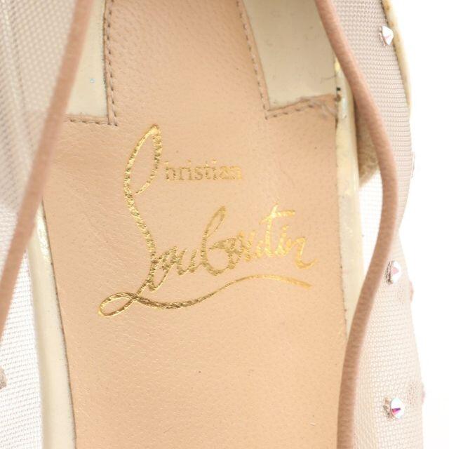Christian Louboutin(クリスチャンルブタン)のルブタン フラット パンプス メッシュ エナメルレザー アイボリー レディースの靴/シューズ(ハイヒール/パンプス)の商品写真