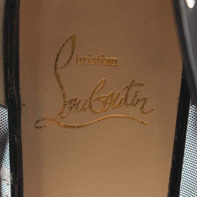 Christian Louboutin(クリスチャンルブタン)のルブタン フラット パンプス メッシュ エナメルレザー ブラック レディースの靴/シューズ(ハイヒール/パンプス)の商品写真