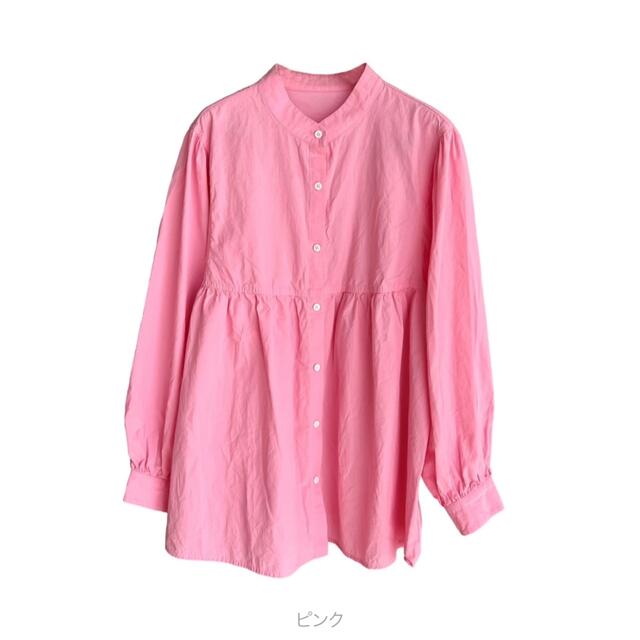 searoomlynn コットンWASHギャザーシャツ ピンク