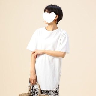 ドゥアルシーヴ(Doux archives)の新品Doux archives ラウンドヘムTシャツ白Mビッグシルエット(Tシャツ(半袖/袖なし))