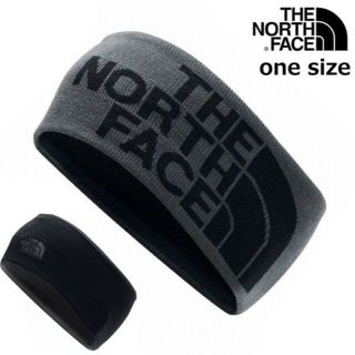 ザノースフェイス(THE NORTH FACE)のノースフェイス ヘアバンド US限定 ロゴ刺繍(OS)黒 グレー 180623(その他)